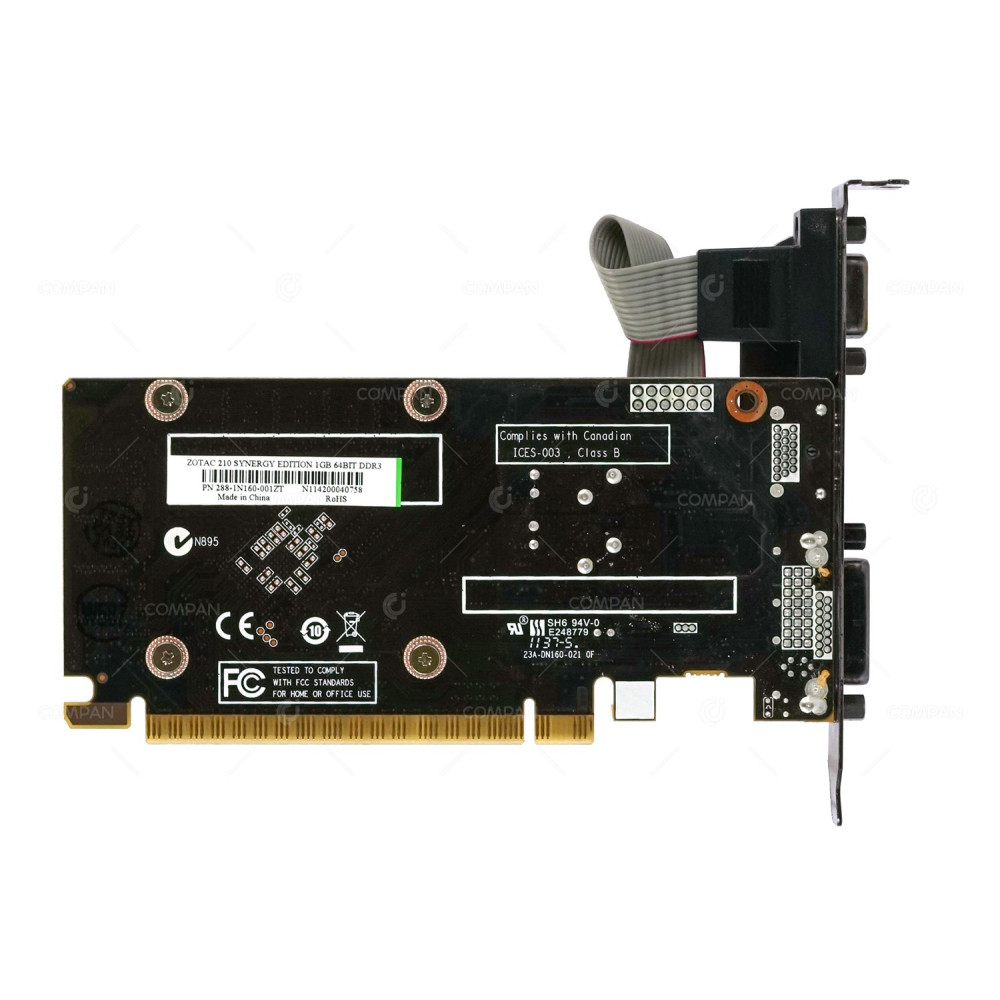 288-1N160-001ZT ZOTAC 210 1GB DDR3 64BIT PCI-E 2.0 X16 GPU